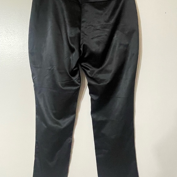 New York & Company Black Straight Leg Pants, Shinny Look. Sz 12 - Picture 2 of 11